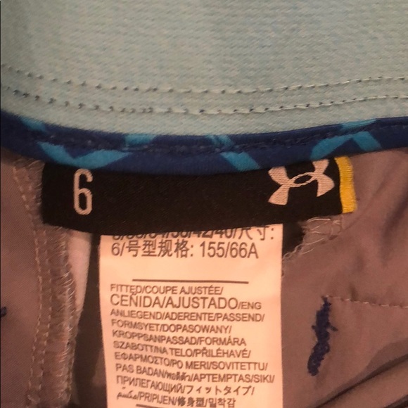 Under Armour Golf Shorts (Dark and Light Blue) - Picture 3 of 3